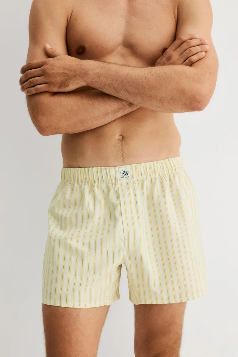 اتش اند ام شورت بوكسر محبوك - عبوة من قطعتين